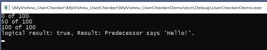 User Checker Demo Run