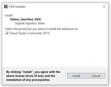 Vishnu User View VSIX